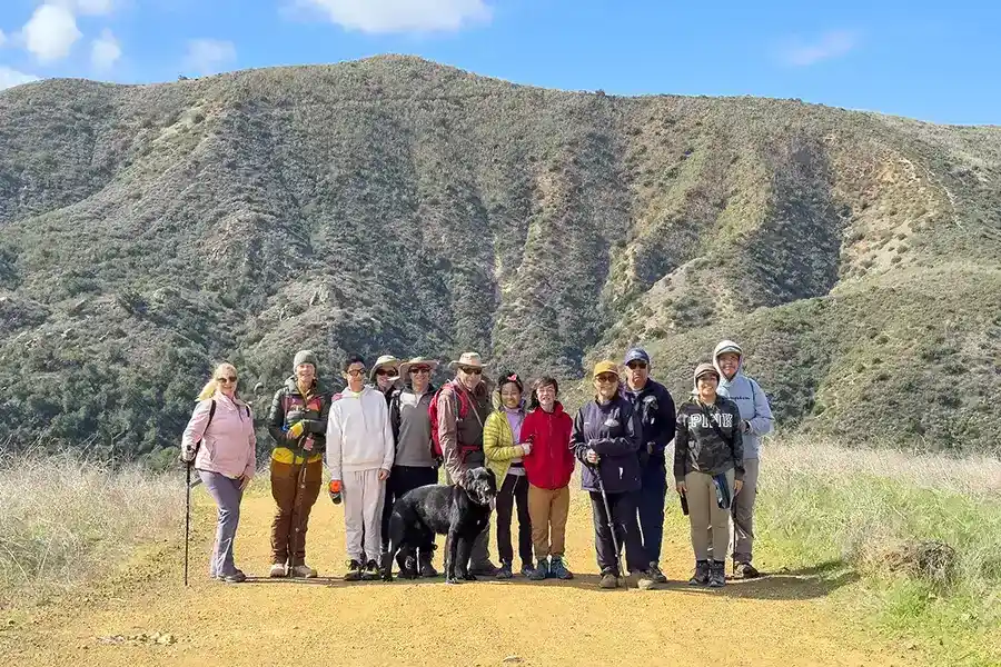 Group of hikers on a trail